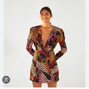 Farm Rio Black Leopard Dress (size L)